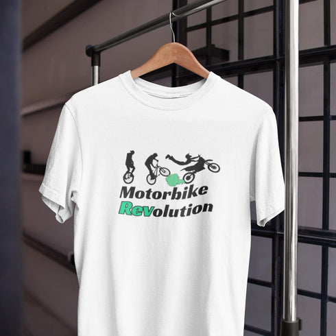 Motorbike Evolution T-Shirt – Funny Rider Graphic for Dirt Bike & Moto Fans